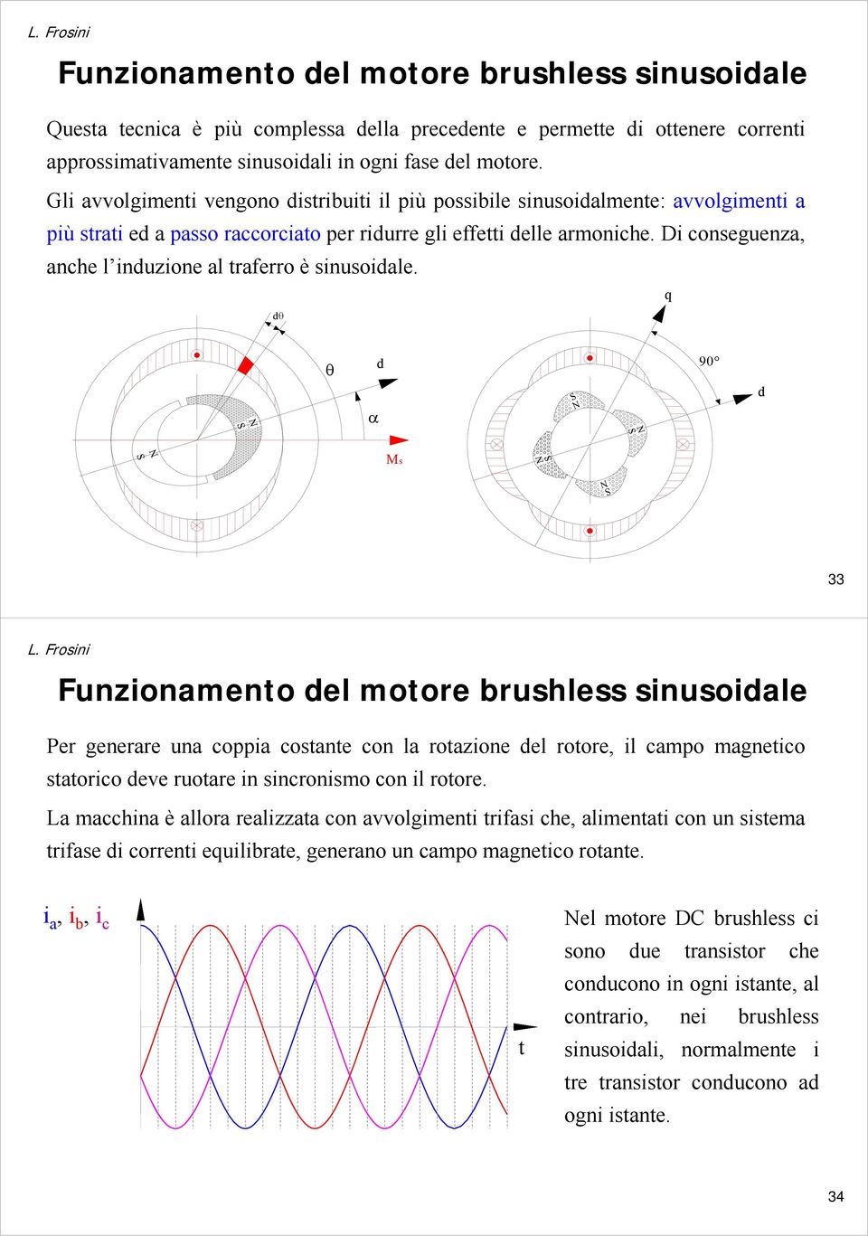 Di conseguenza, anche l induzione al traferro è sinusoidale.