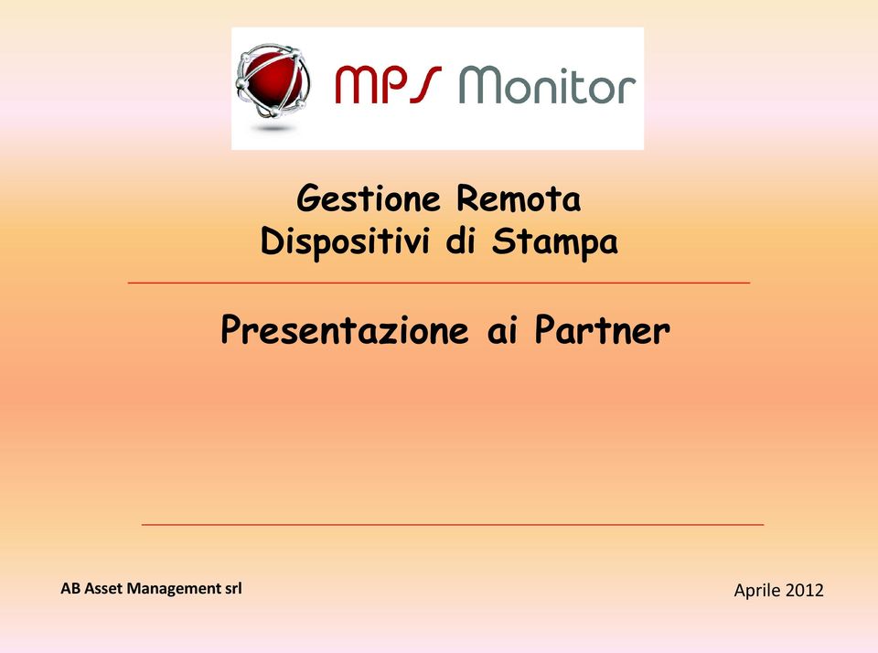 Presentazione ai Partner