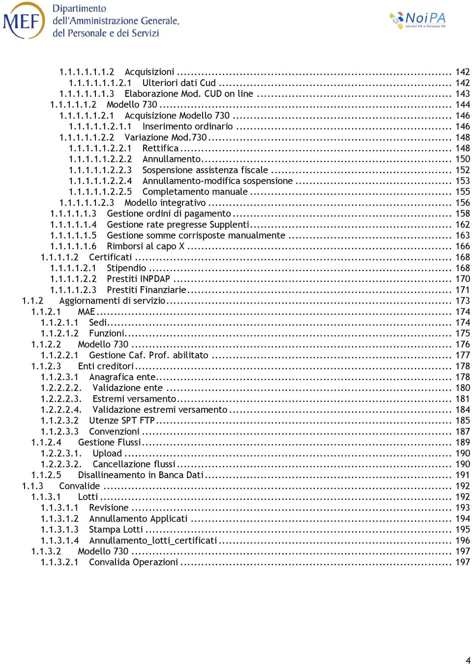 .. 152 1.1.1.1.1.2.2.4 Annullamento-modifica sospensione... 153 1.1.1.1.1.2.2.5 Completamento manuale... 155 1.1.1.1.1.2.3 Modello integrativo... 156 1.1.1.1.1.3 Gestione ordini di pagamento... 158 1.