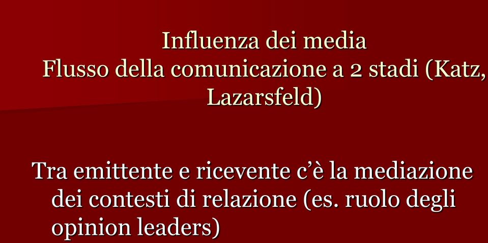 Tra emittente e ricevente c è la mediazione