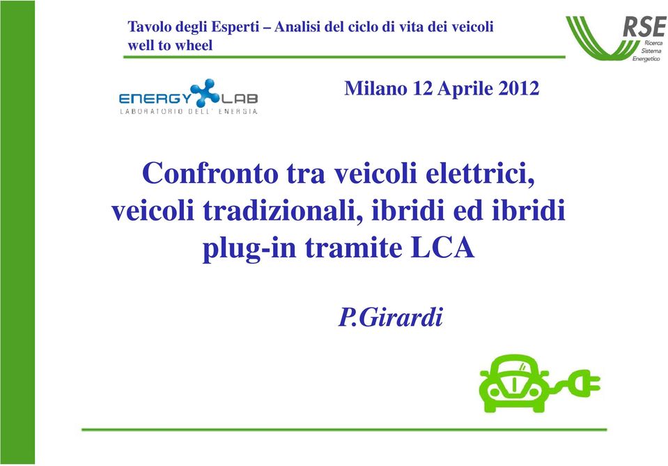 Confronto tra veicoli elettrici, veicoli