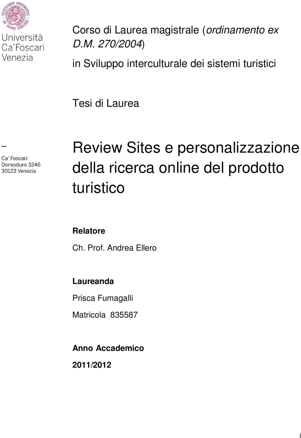 Review Sites e personalizzazione della ricerca online del prodotto