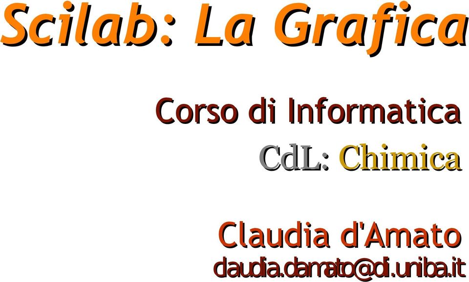 CdL: Chimica Claudia