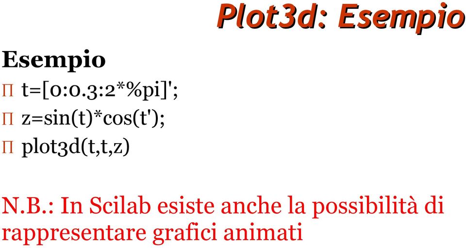 plot3d(t,t,z) N.B.