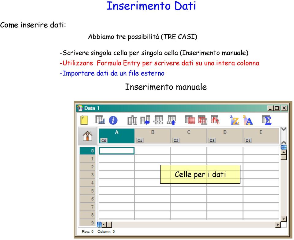 manuale) -Utilizzare Formula Entry per scrivere dati su una intera