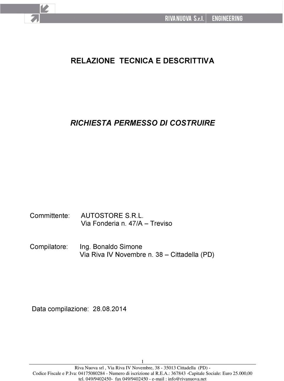 47/A Treviso Compilatore: Ing.