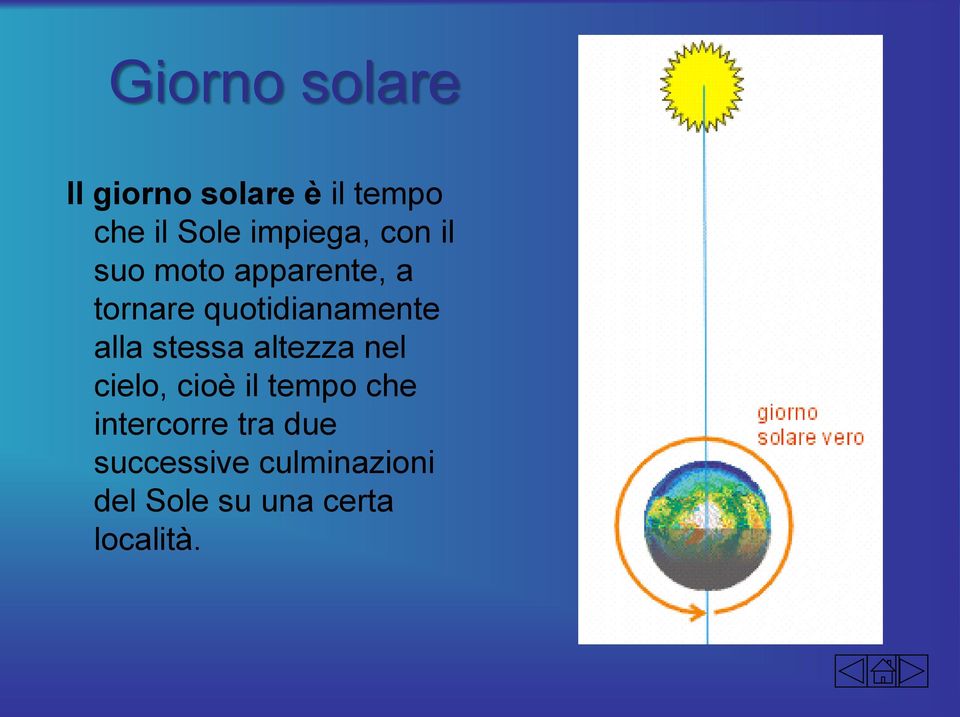 quotidianamente alla stessa altezza nel cielo, cioè il