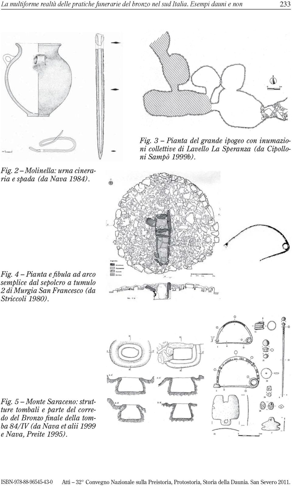 3 Pianta del grande ipogeo con inumazioni collettive di Lavello La Speranza (da Cipolloni Sampò 1999b). Fig.