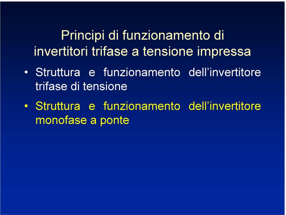 funzionamento dell invertitore trifase di