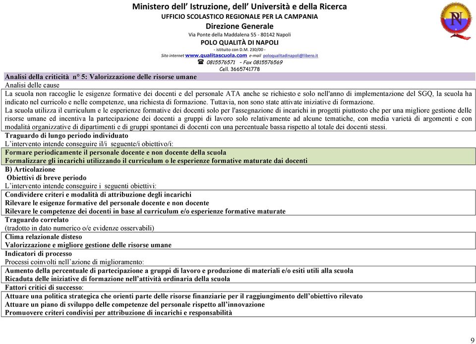 La scuola utilizza il curriculum e le esperienze formative dei docenti solo per l'assegnazione di incarichi in progetti piuttosto che per una migliore gestione delle risorse umane ed incentiva la