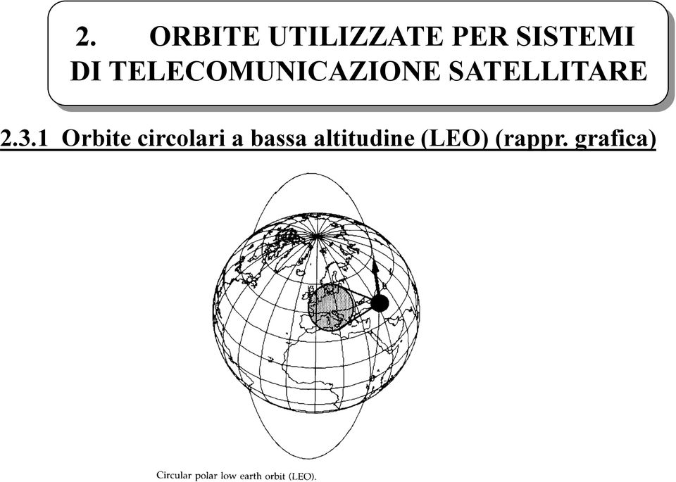 2.3.1 Orbite circolari a bassa