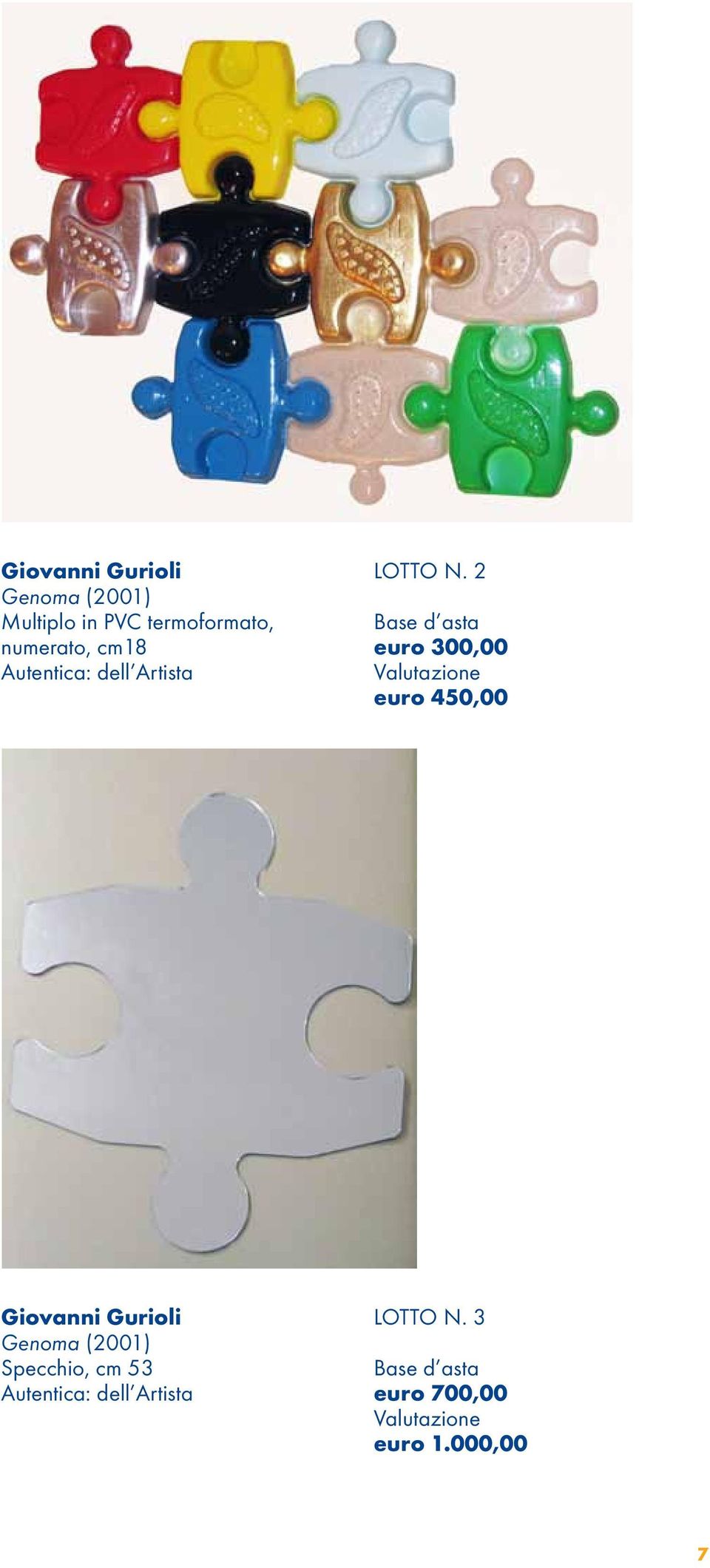 2 euro 300,00 euro 450,00 Giovanni Gurioli Genoma (2001)