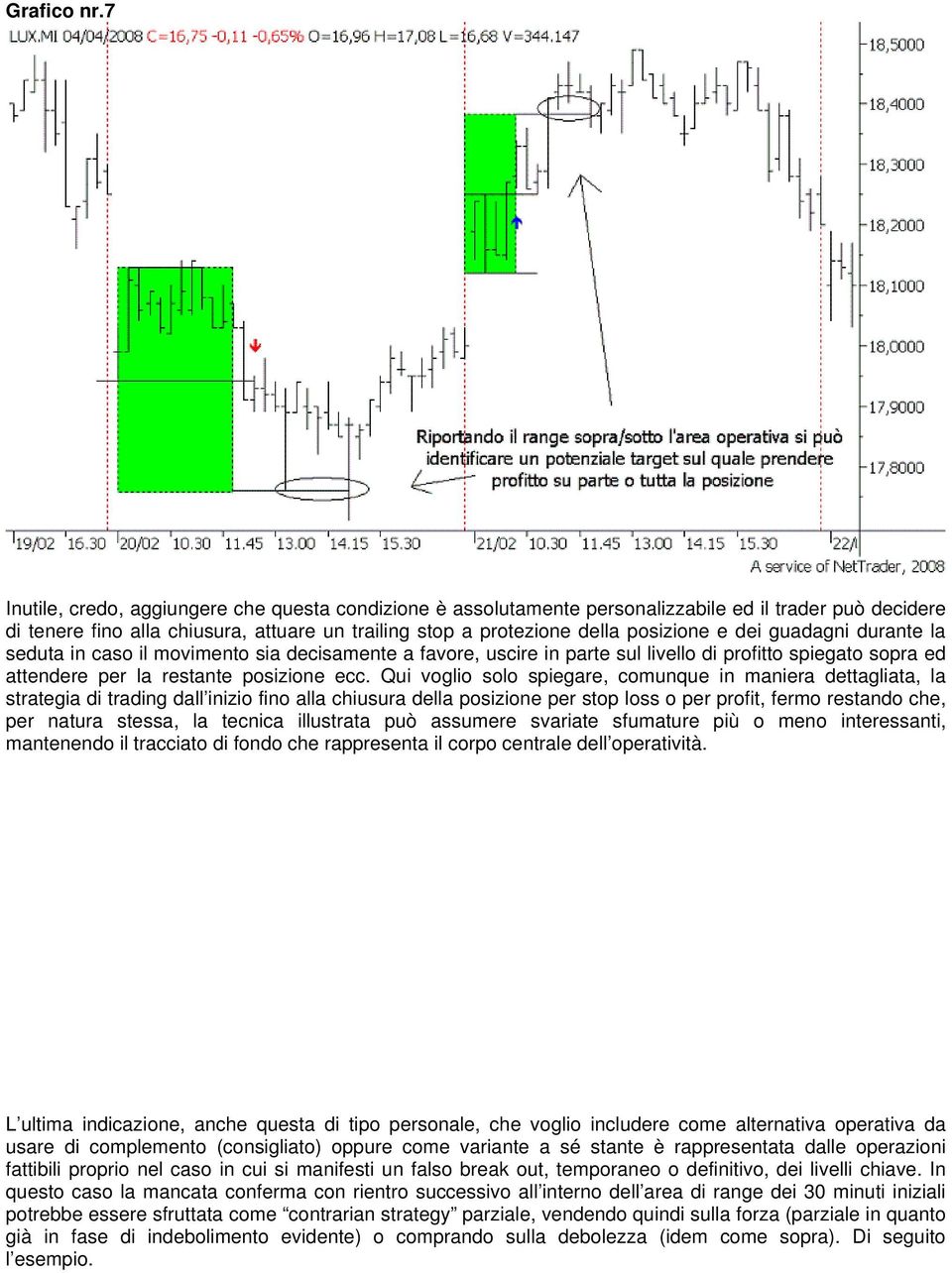 guadagni durante la seduta in caso il movimento sia decisamente a favore, uscire in parte sul livello di profitto spiegato sopra ed attendere per la restante posizione ecc.