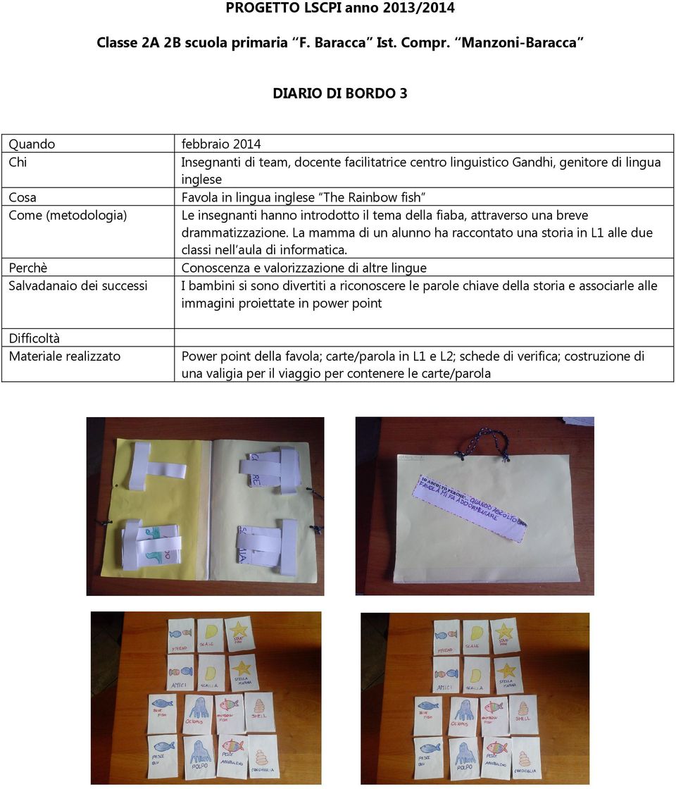 La mamma di un alunno ha raccontato una storia in L1 alle due classi nell aula di informatica.