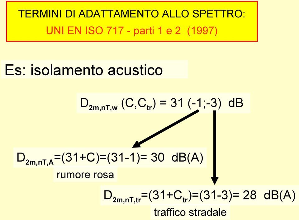 (C,Ctr) = 31 (-1;-3) db D2m,nT,A=(31+C)=(31-1)= 30 db(a)