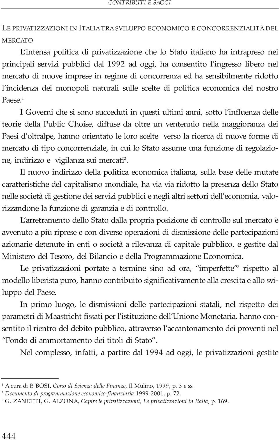 economica del nostro Paese.