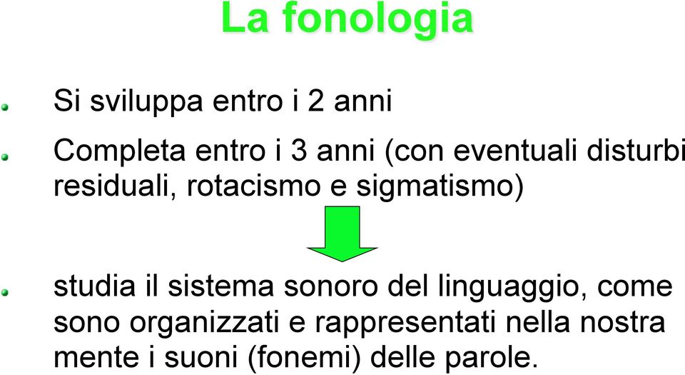 " studia il sistema sonoro del linguaggio, come sono organizzati