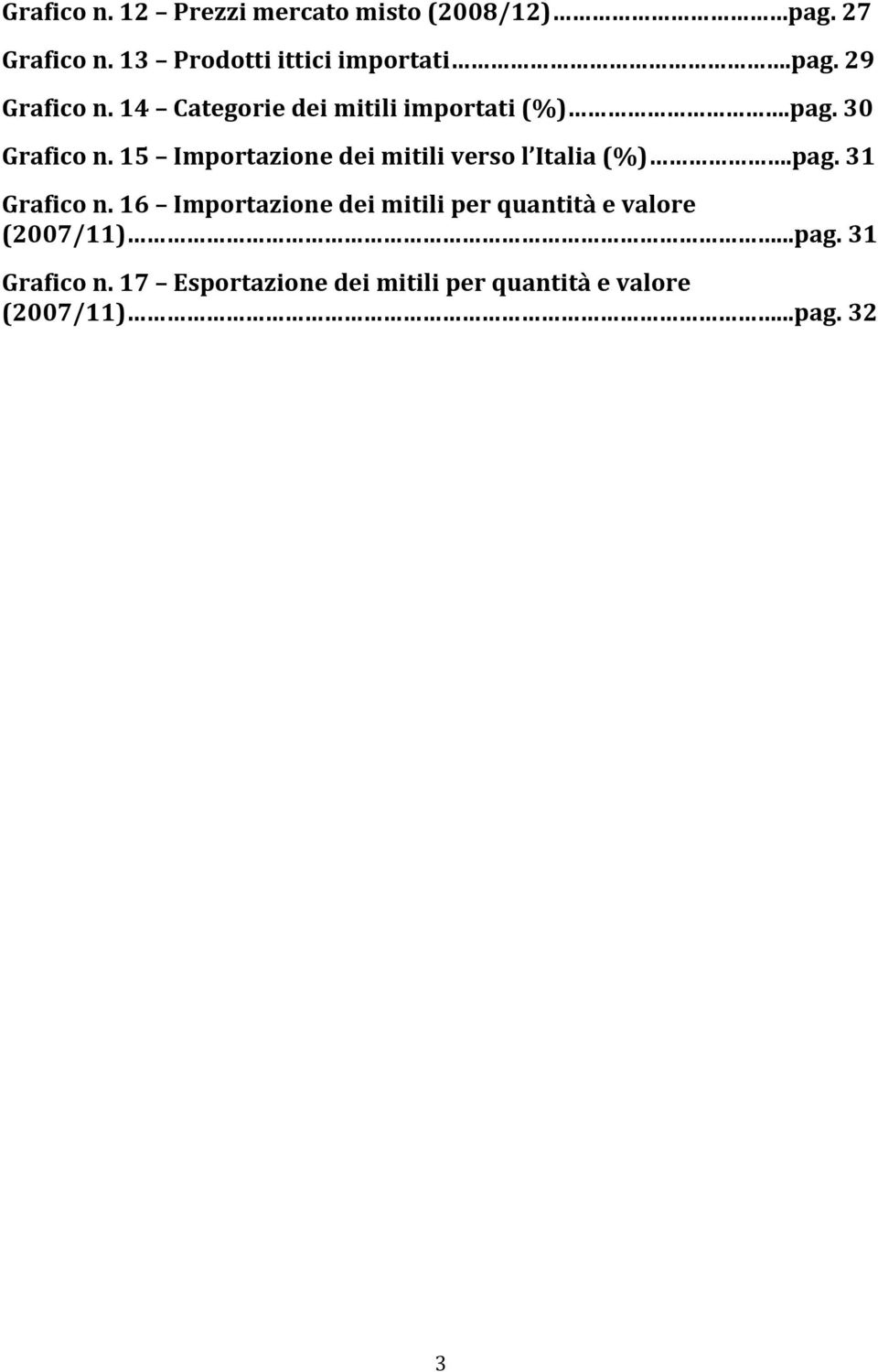 15 Importazione dei mitili verso l Italia (%).pag. 31 Grafico n.