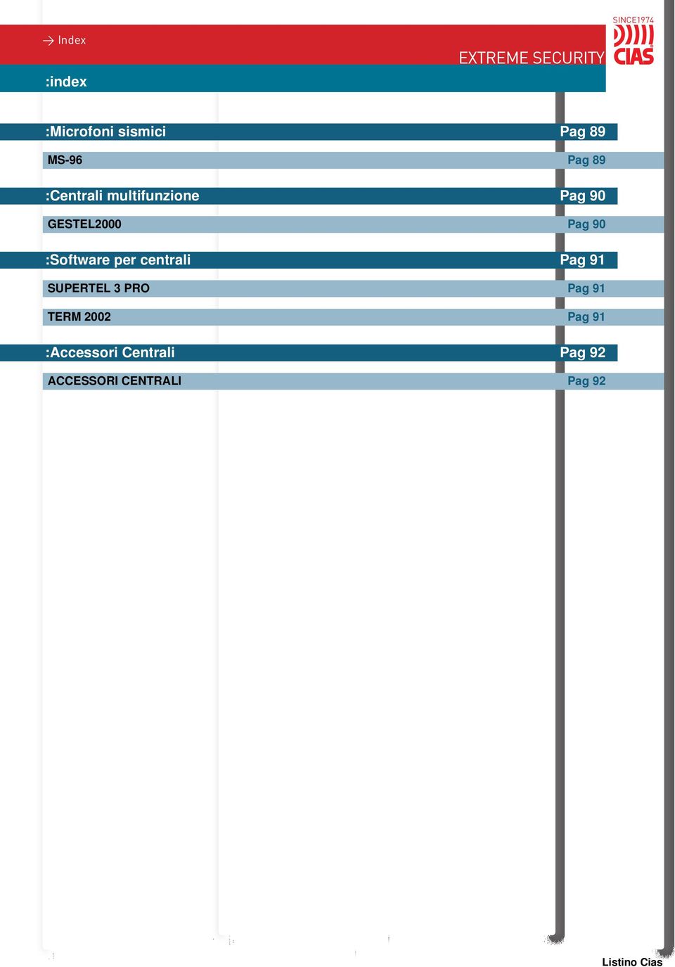 :Software per centrali Pag 91 SUPERTEL 3 PRO Pag 91