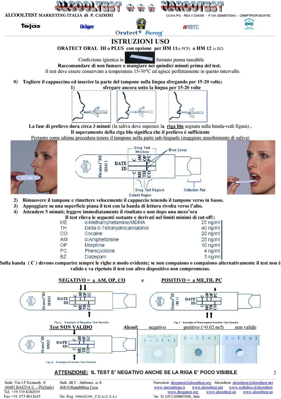 0) Togliere il cappuccino ed inserire la parte del tampone sulla lingua sfregando per 15-20 volte; 1) sfregare ancora sotto la lingua per 15-20 volte La fase di prelievo dura circa 3 minuti (la