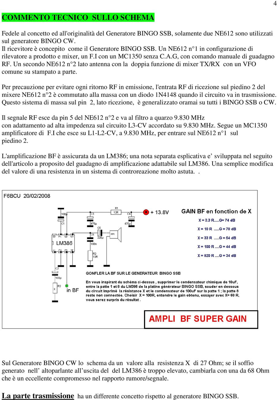 Un secondo NE612 n 2 lato antenna con la doppia funzione di mixer TX/RX con un VFO comune su stampato a parte.