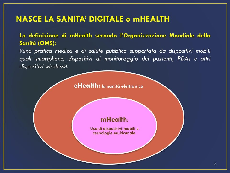 quali smartphone, dispositivi di monitoraggio dei pazienti, PDAs e altri dispositivi wireless».