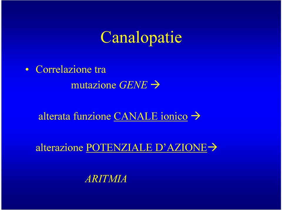 funzione CANALE ionico