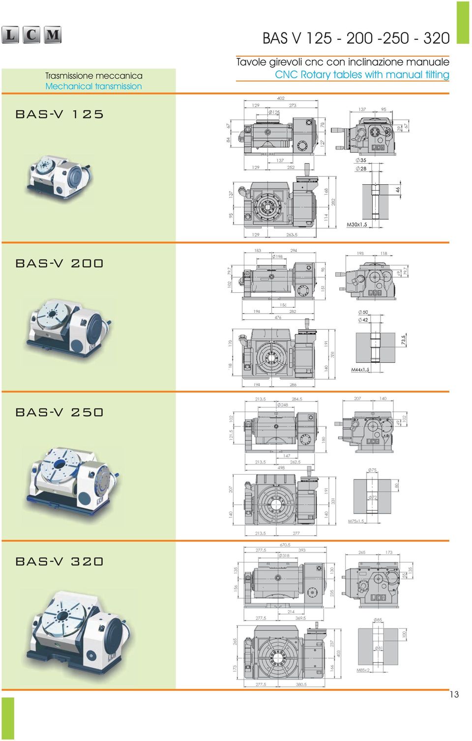 inclinazione manuale CNC Rotary tables with