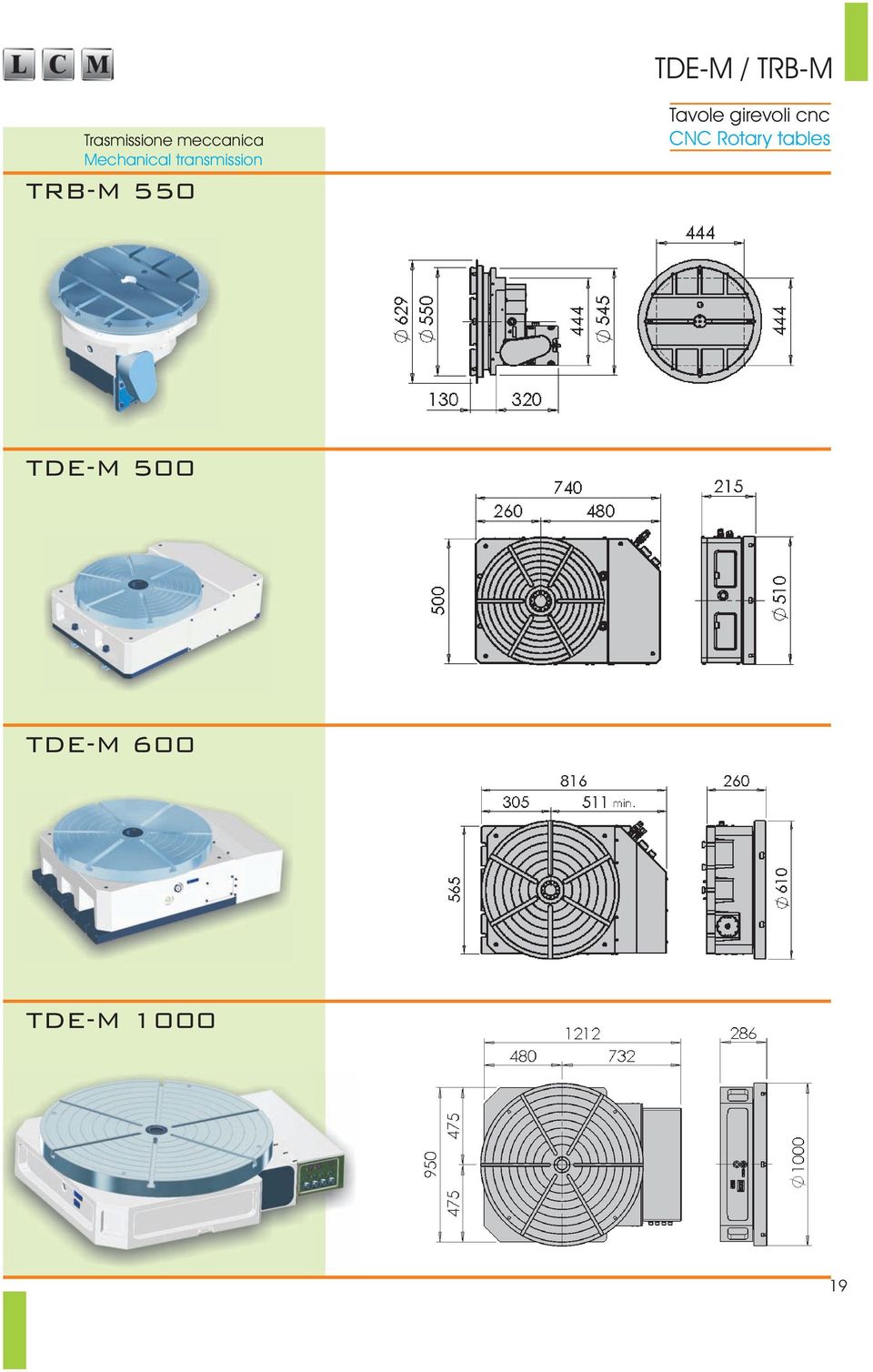 TRB-M 550 Tavole girevoli cnc CNC