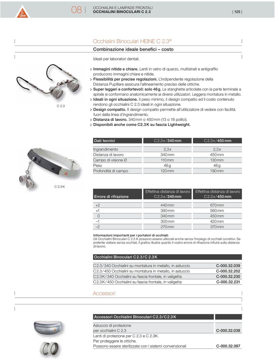 L indipendente regolazione della Distanza Pupillare assicura l allineamento preciso delle ottiche. Super leggeri e confortevoli: solo 46 g.