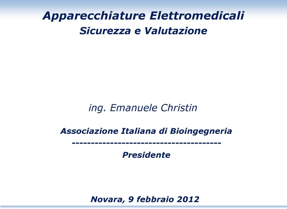 Emanuele Christin Associazione Italiana di