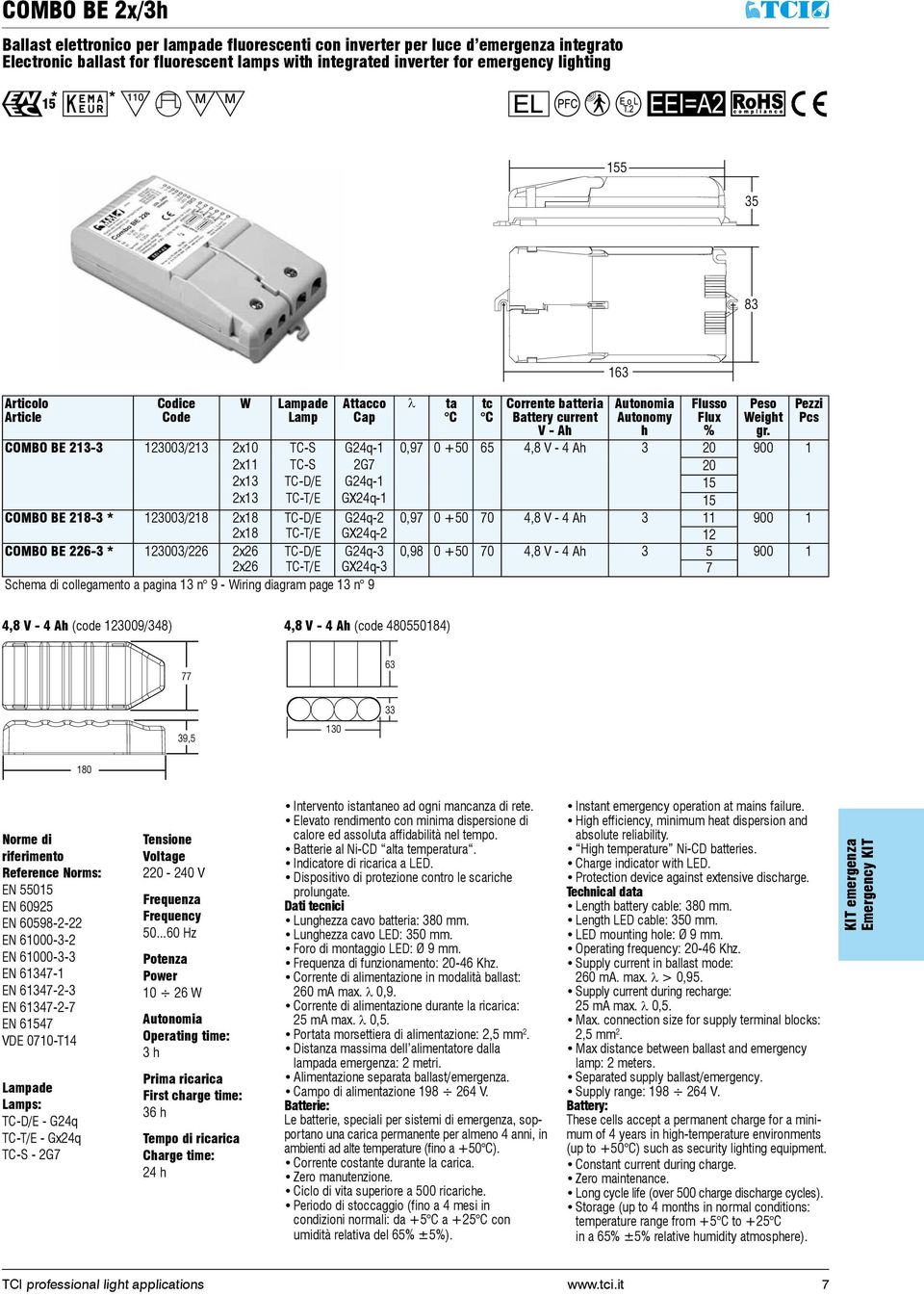 G24q-1 2G7 G24q-1 GX24q-1 G24q-2 GX24q-2 G24q-3 GX24q-3 Schema di collegamento a pagina 13 n 9 - Wiring diagram page 13 n 9 l ta tc Corrente batteria Battery current V - Ah Autonomy h Flusso Flux %