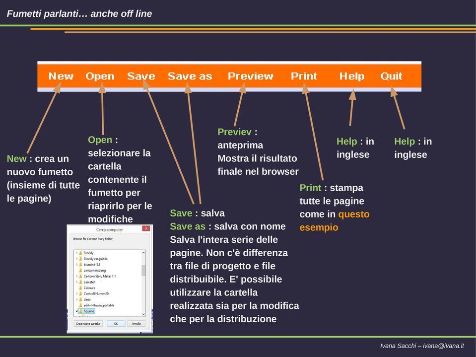 salva come in questo Save as : salva con nome esempio Salva l'intera serie delle pagine.
