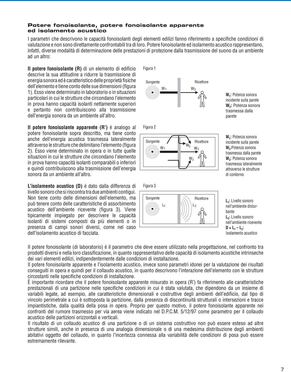 Potere fonoisolante ed isolamento acustico rappresentano, infatti, diverse modalità di determinazione delle prestazioni di protezione dalla trasmissione del suono da un ambiente ad un altro: Il