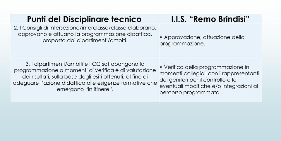 Remo Brindisi Approvazione, attuazione della programmazione. 3.