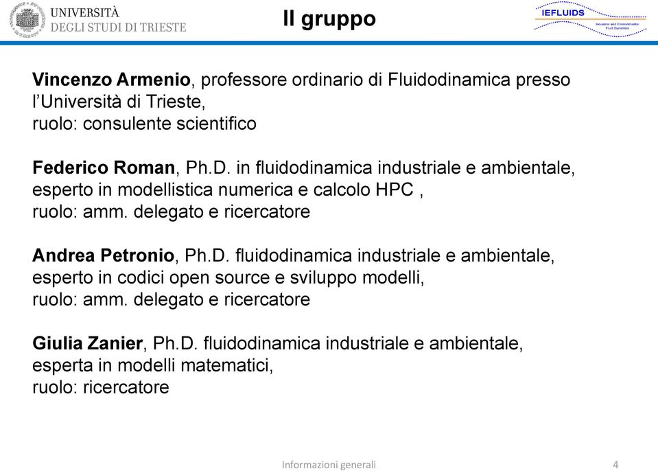 delegato e ricercatore Andrea Petronio, Ph.D.
