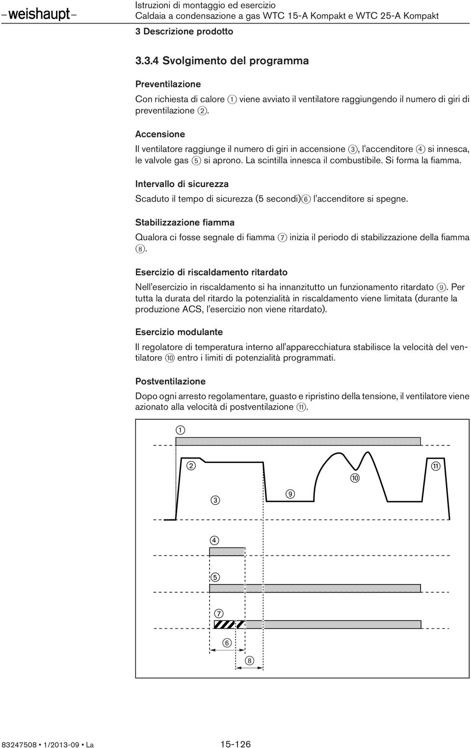 Intervallo di sicurezza Scaduto il tempo di sicurezza (5 secondi)6 l'accenditore si spegne.