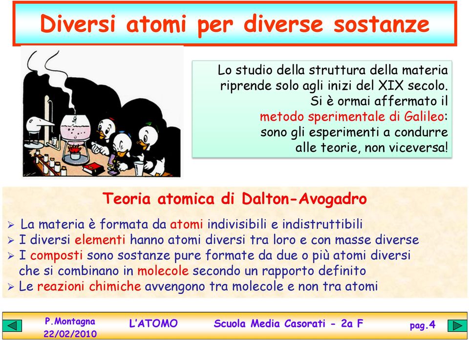 Teoria atomica di Dalton-Avogadro La materia è formata da atomi indivisibili e indistruttibili I diversi elementi hanno atomi diversi tra loro e