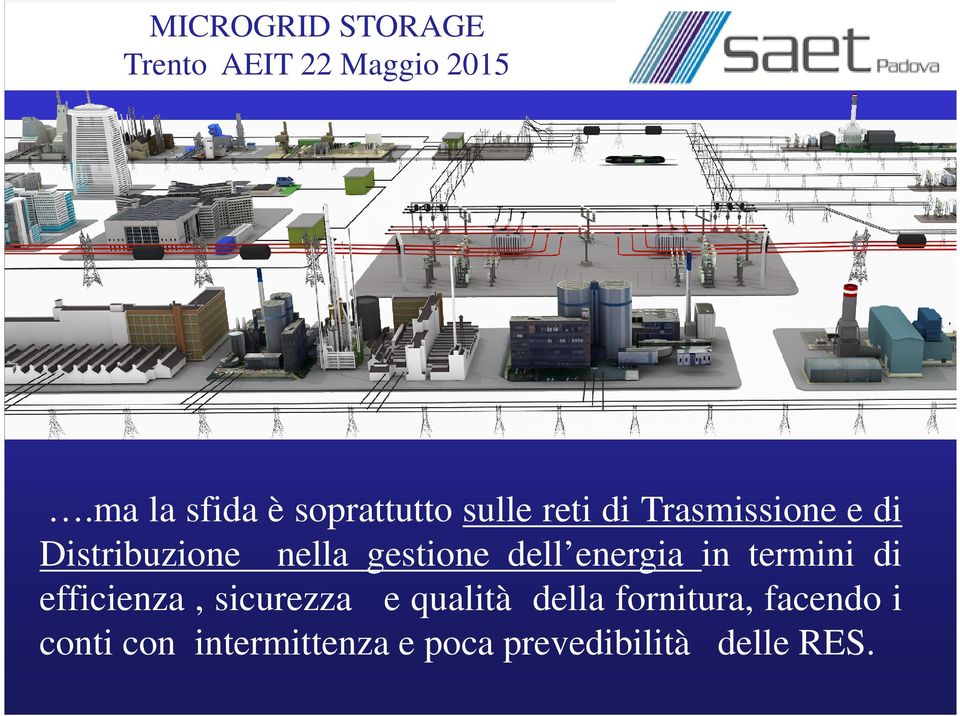 Distribuzione nella gestione dell energia in termini di