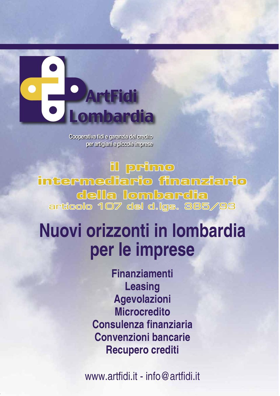 385/93 Nuovi orizzonti in lombardia per le imprese Finanziamenti Leasing