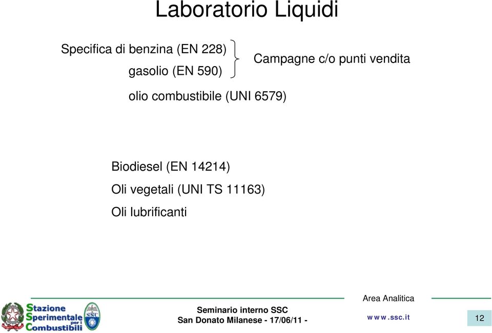 vendita olio combustibile (UNI 6579) Biodiesel