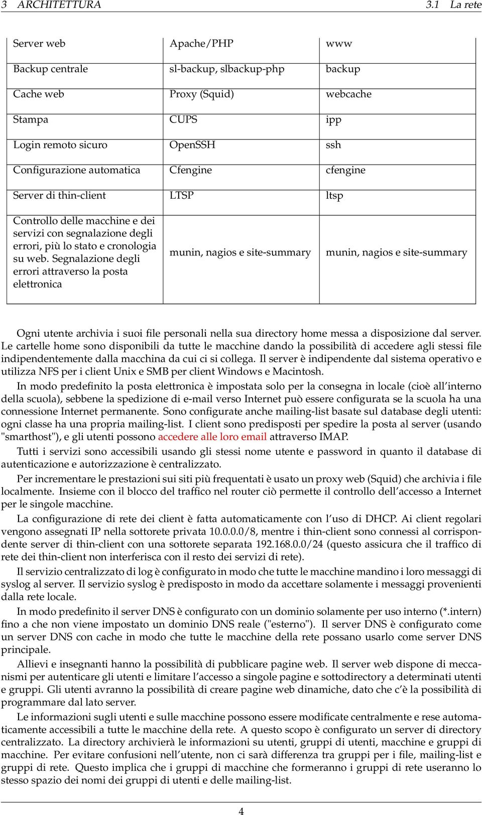 cfengine Server di thin-client LTSP ltsp Controllo delle macchine e dei servizi con segnalazione degli errori, più lo stato e cronologia su web.