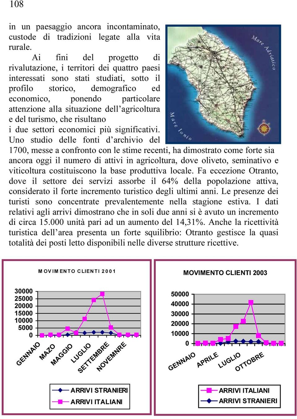 situazione dell agricoltura e del turismo, che risultano i due settori economici più significativi.