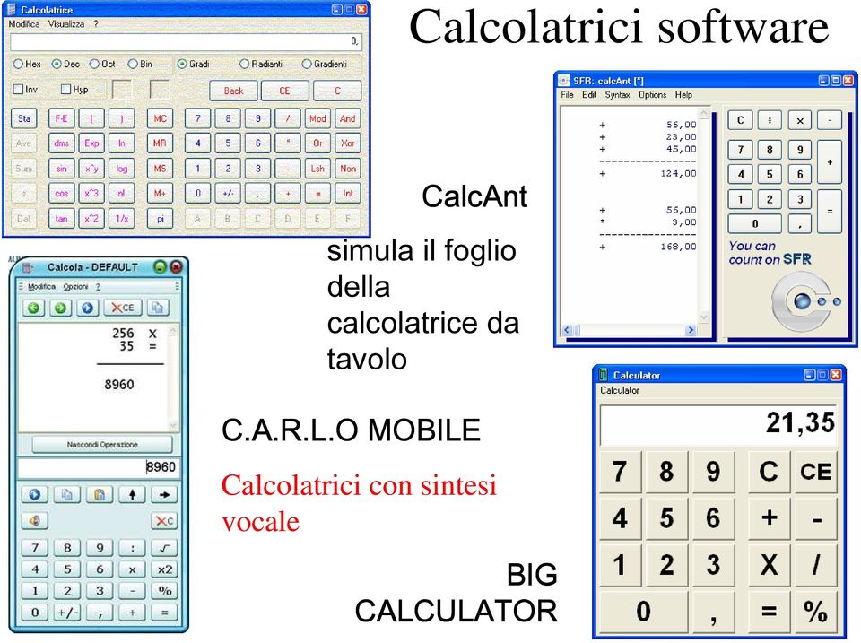 calcolatrice da tavolo C.A.R.L.