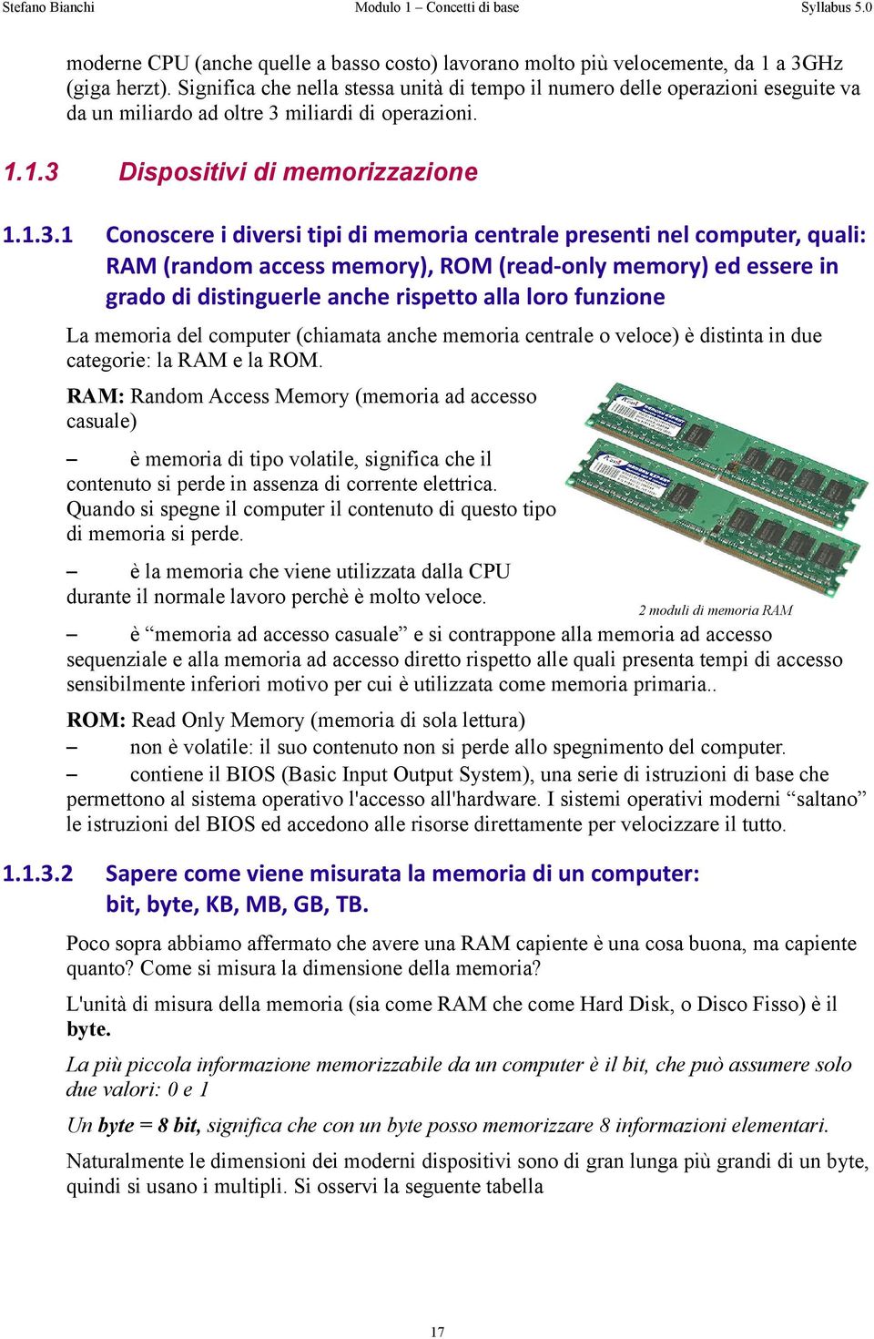 miliardi di operazioni. 1.1.3 