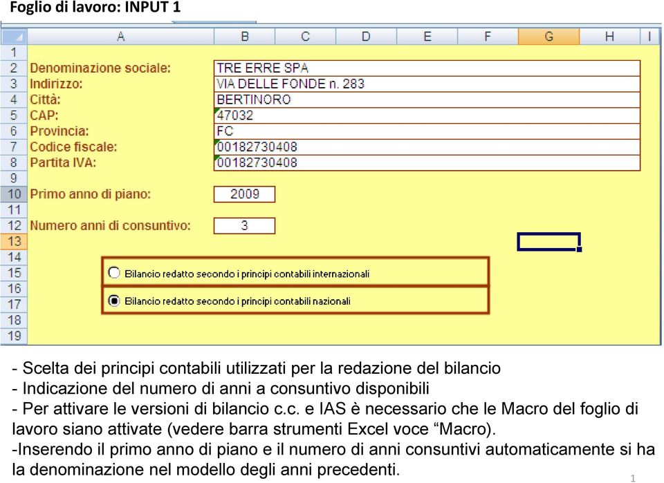 nsuntivo disponibili - Per attivare le versioni di bilanci