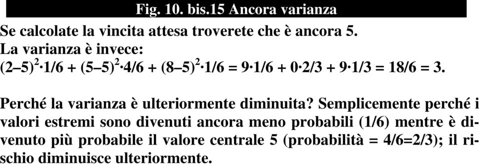 Perché la varianza è ulteriormente diminuita?