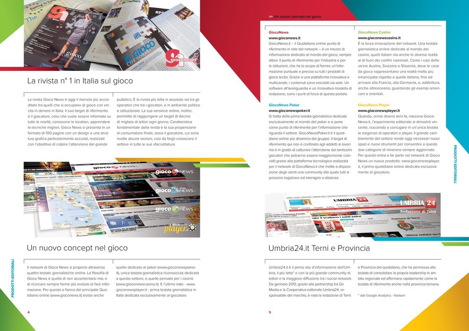Caratteristica fondamentale della rivista è la sua propensione al consumatore finale, ossia il giocatore, cui sono rivolte alcune sezioni, così da fargli conoscere il settore in tutte le sue