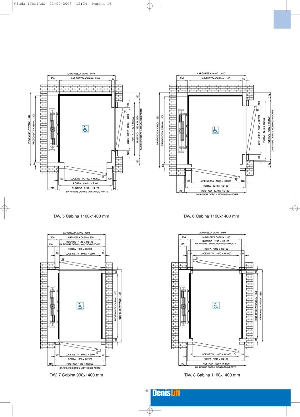 6 Cabina 1100x1400 mm TAV.