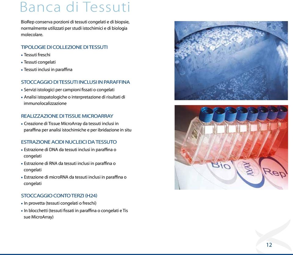 Analisi istopatologiche o interpretazione di risultati di immunolocalizzazione REALIZZAZIONE DI TISSUE MICROARRAY.